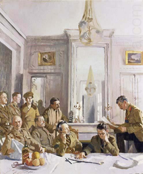 Sir William Orpen Some Members of the Allied Press Camp,with their Pres Officers china oil painting image